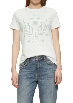 Damen QS Baumwollshirt mit Frontprint