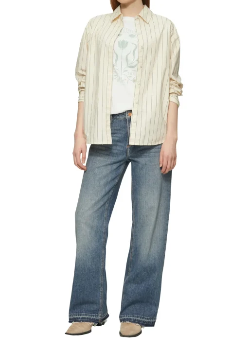 Damen QS Baumwollshirt mit Frontprint