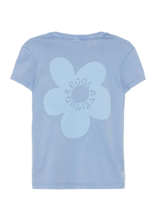 Kinder s.Oliver Baumwollshirt mit Used-Effekt und Rückenprint
