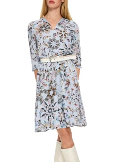 Damen Marc Cain Bedrucktes Kleid aus Viskose-Crêpe