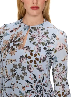Damen Marc Cain Bedrucktes Kleid aus Viskose-Crêpe