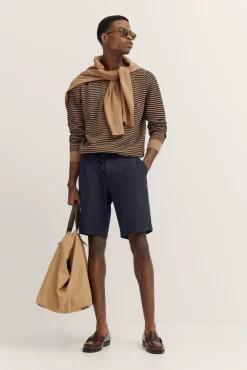 Herren Bugatti Bermuda mit Leinen und Kordelzug