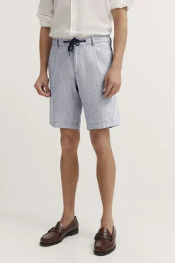 Herren Bugatti Bermuda mit Leinen und Kordelzug