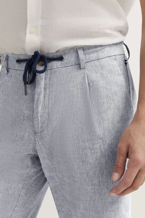 Herren Bugatti Bermuda mit Leinen und Kordelzug