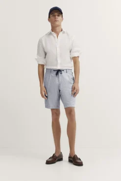 Herren Bugatti Bermuda mit Leinen und Kordelzug