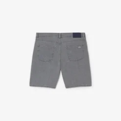 Herren Lacoste Bermudashorts aus Denim mit verwaschenem Effekt