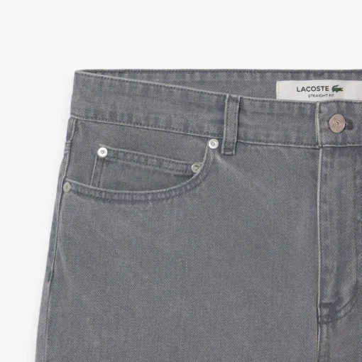 Herren Lacoste Bermudashorts aus Denim mit verwaschenem Effekt