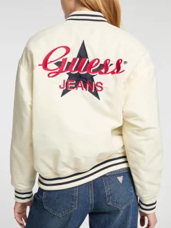 Damen GUESS JEANS Bestickte College-Jacke