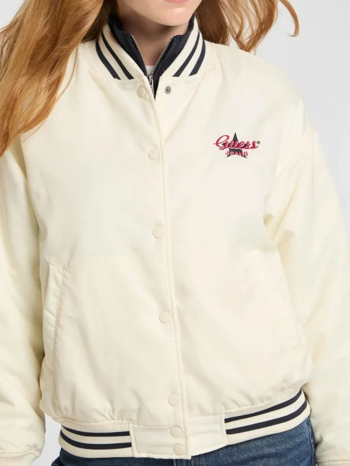 Damen GUESS JEANS Bestickte College-Jacke