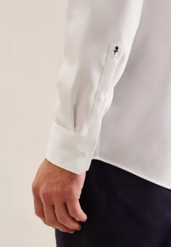 Herren Seidensticker Bügelfreies Twill Business Hemd