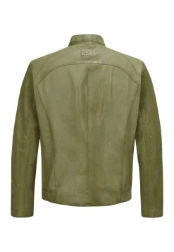 Herren Milestone Biker Blouson aus genarbtem Leder