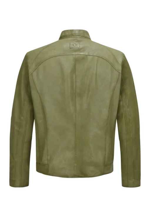 Herren Milestone Biker Blouson aus genarbtem Leder