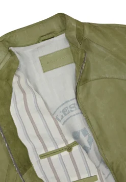 Herren Milestone Biker Blouson aus genarbtem Leder
