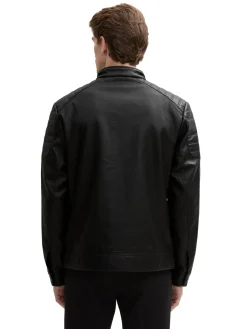 Herren Tom Tailor Bikerjacke aus Kunstleder
