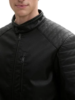 Herren Tom Tailor Bikerjacke aus Kunstleder