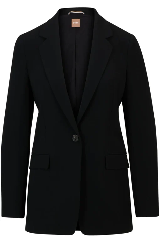 Damen Boss Blazer aus knitterfreiem japanischem Krepp