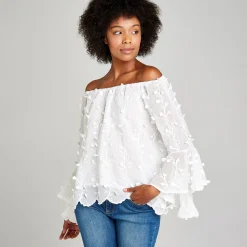 Damen Apricot Bluse