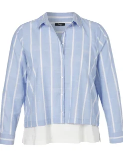 Damen Frapp Bluse Hemdkragen