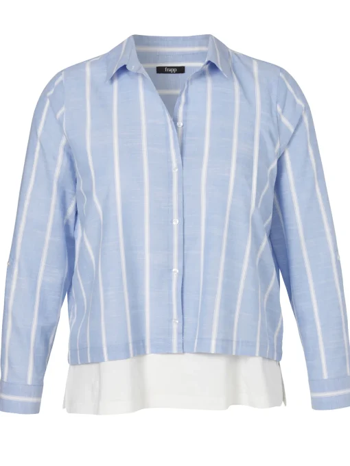 Damen Frapp Bluse Hemdkragen