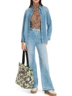 Damen Marc Cain Bluse in Used Denim Rethink Together