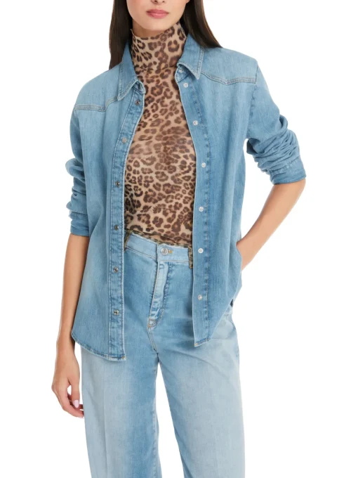 Damen Marc Cain Bluse in Used Denim Rethink Together