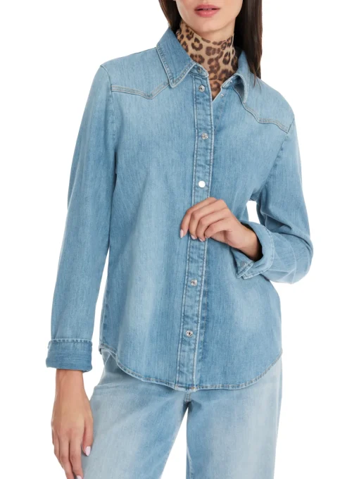 Damen Marc Cain Bluse in Used Denim Rethink Together