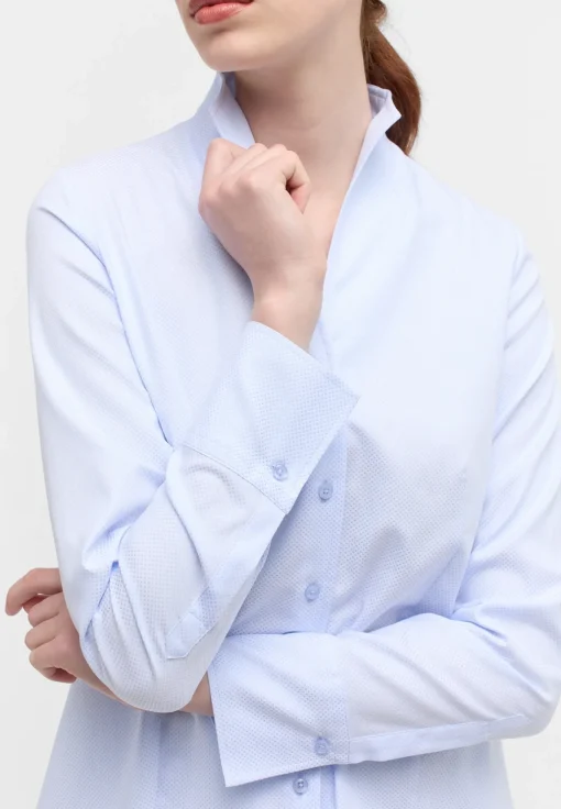 Damen Eterna Bluse Jacquard Langarm