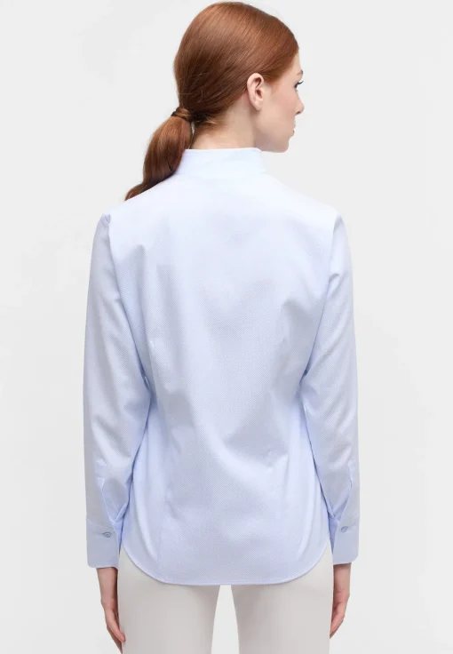 Damen Eterna Bluse Jacquard Langarm