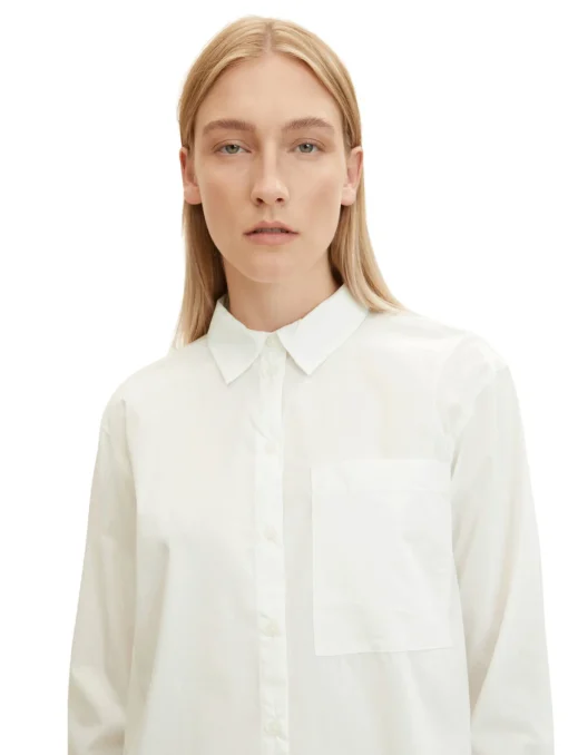 Damen Tom Tailor Bluse mit aufgesetzter Brusttasche