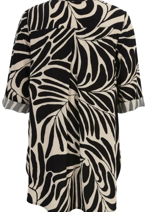Damen Doris Streich Bluse mit Blätter-Print
