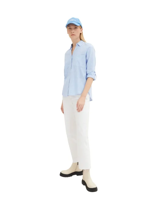 Damen Tom Tailor Bluse mit Brusttaschen