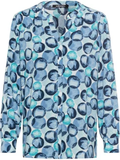 Damen Olsen Bluse mit grafischem Allover-Print
