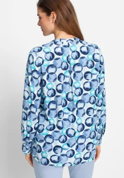 Damen Olsen Bluse mit grafischem Allover-Print