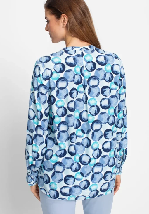 Damen Olsen Bluse mit grafischem Allover-Print