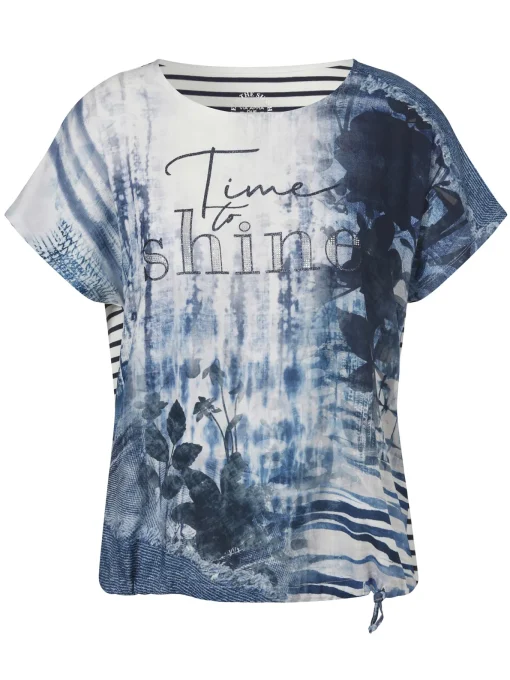 Damen Via Appia Due Bluse mit Rundhals