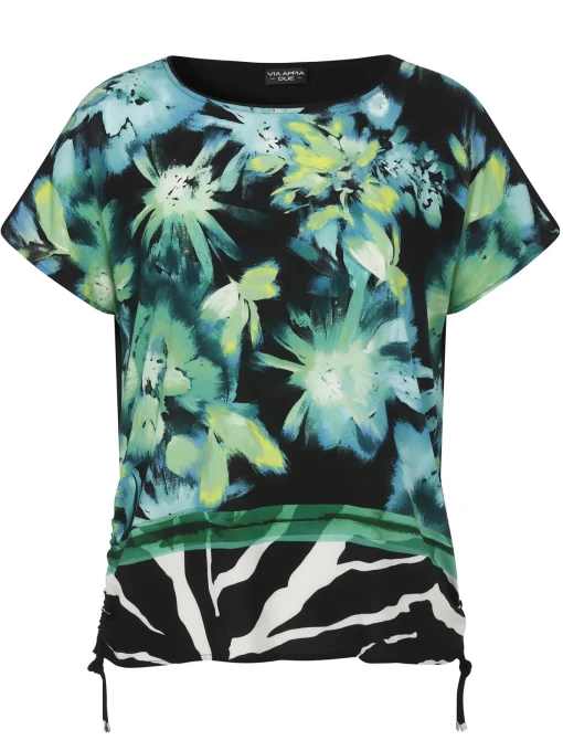 Damen Via Appia Due Bluse mit Rundhals