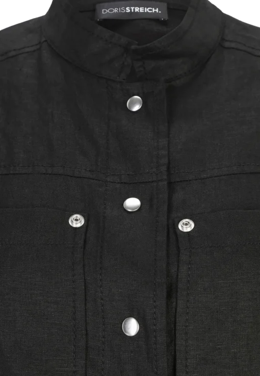 Damen Doris Streich Bluse mit Stehkragen