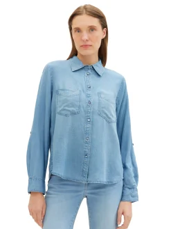 Damen Tom Tailor Bluse mit TENCEL™ Lyocell