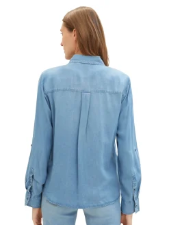 Damen Tom Tailor Bluse mit TENCEL™ Lyocell