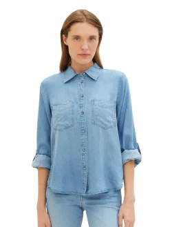 Damen Tom Tailor Bluse mit TENCEL™ Lyocell