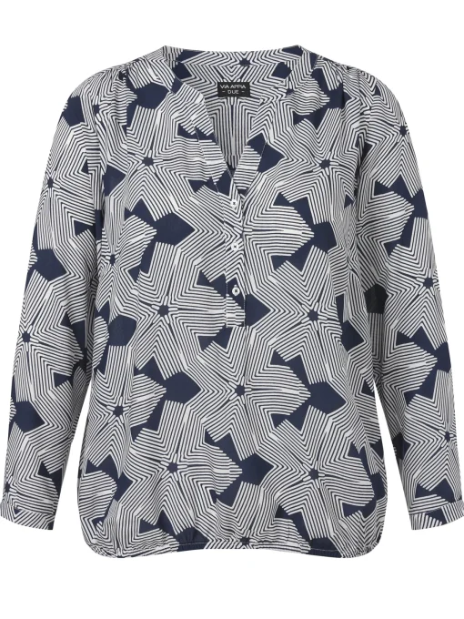 Damen Via Appia Due Bluse mit V-Ausschnitt
