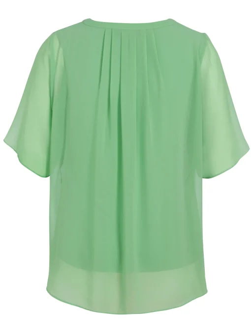 Damen Via Appia Due Bluse mit V-Ausschnitt und Zipper