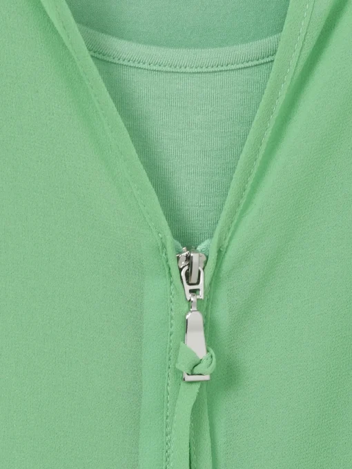 Damen Via Appia Due Bluse mit V-Ausschnitt und Zipper
