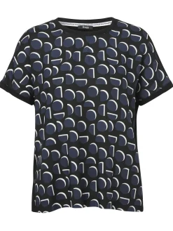 Damen Frapp Bluse Rundhals