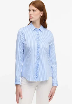 Damen Eterna Bluse Satingewebe Langarm
