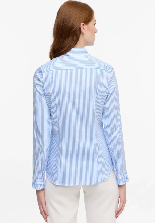 Damen Eterna Bluse Satingewebe Langarm