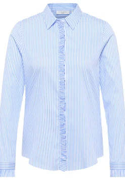 Damen Eterna Bluse Satingewebe Langarm