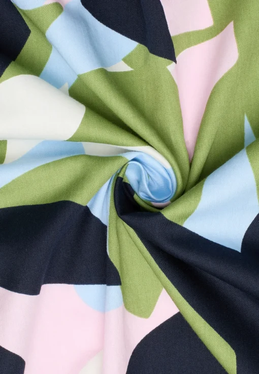 Damen Eterna Bluse Satingewebe Langarm