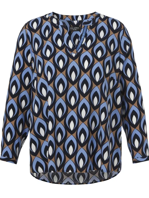 Damen Via Appia Due Bluse V-Ausschnitt