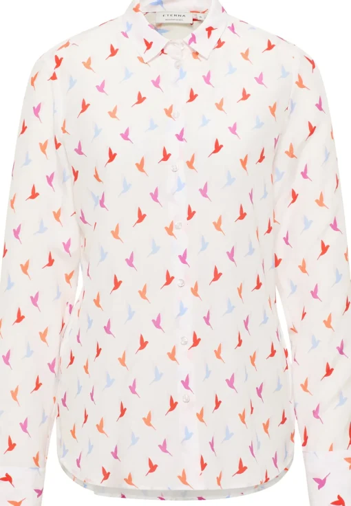 Damen Eterna Bluse Viskose Langarm